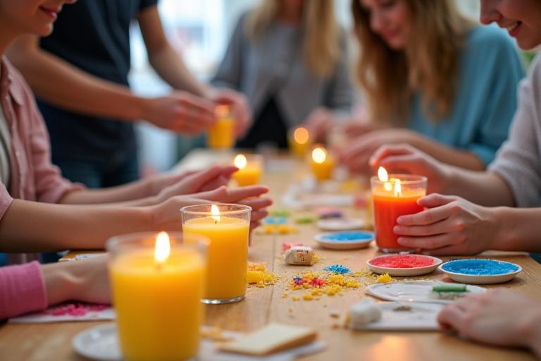 Atelier de création de bougies DIY - Formation créative à Lyon